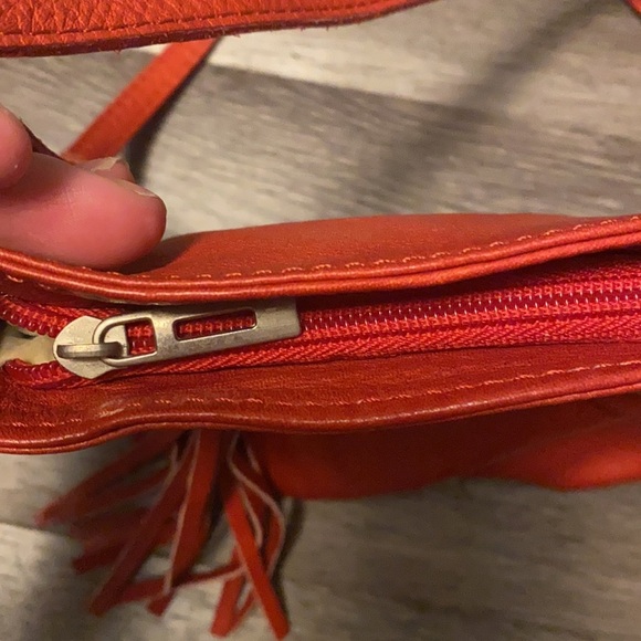 Red Italian leather purse - Picture 2 of 6